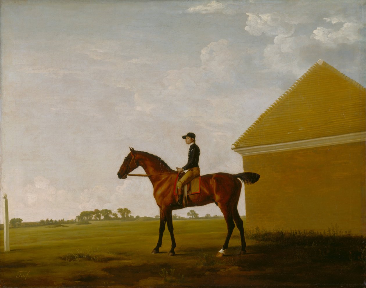 Turf, med jockey oppe, på Newmarket af George Stubbs