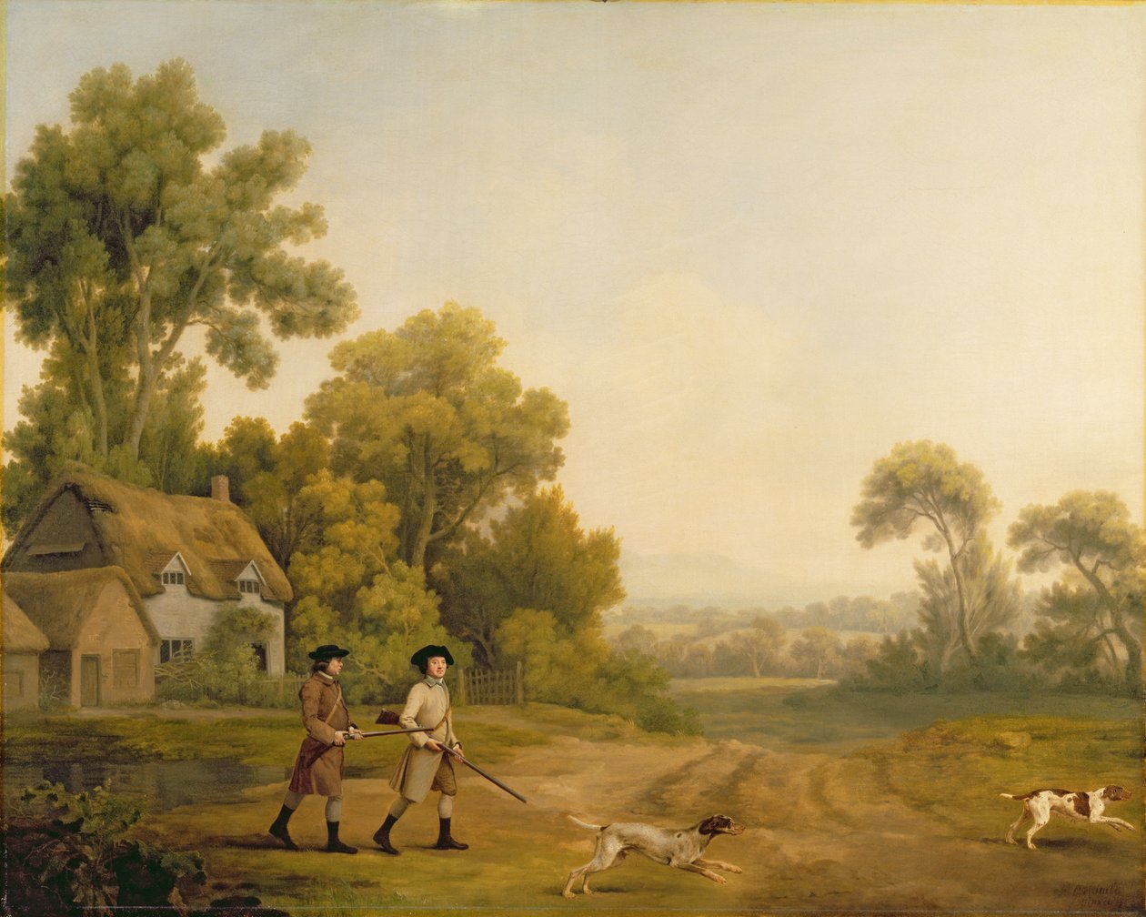Two Gentlemen Going a Shooting (olie på lærred) af George Stubbs