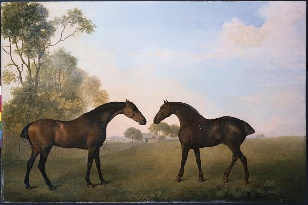 To jægere ude ved Grass af George Stubbs