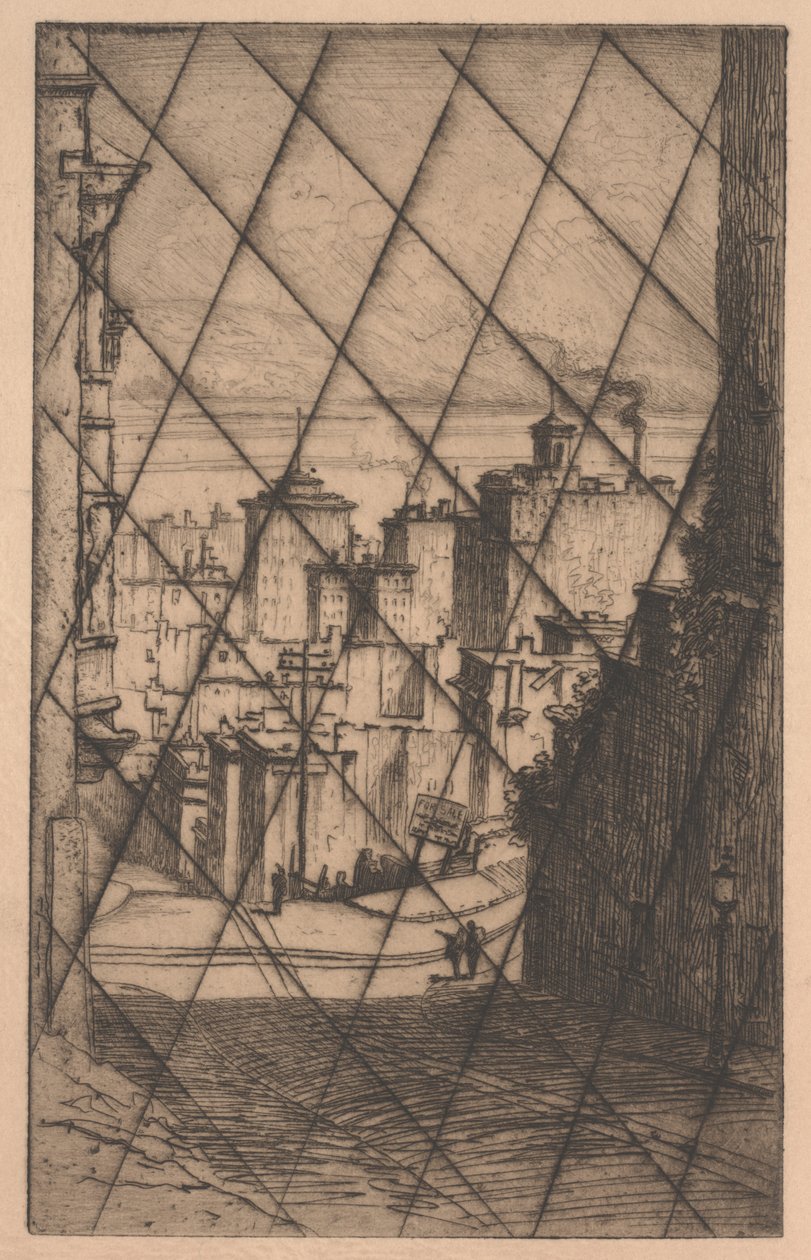 I San Francisco (annulleret plade), ca. 1911 (mezzotint) af George Taylor Plowman