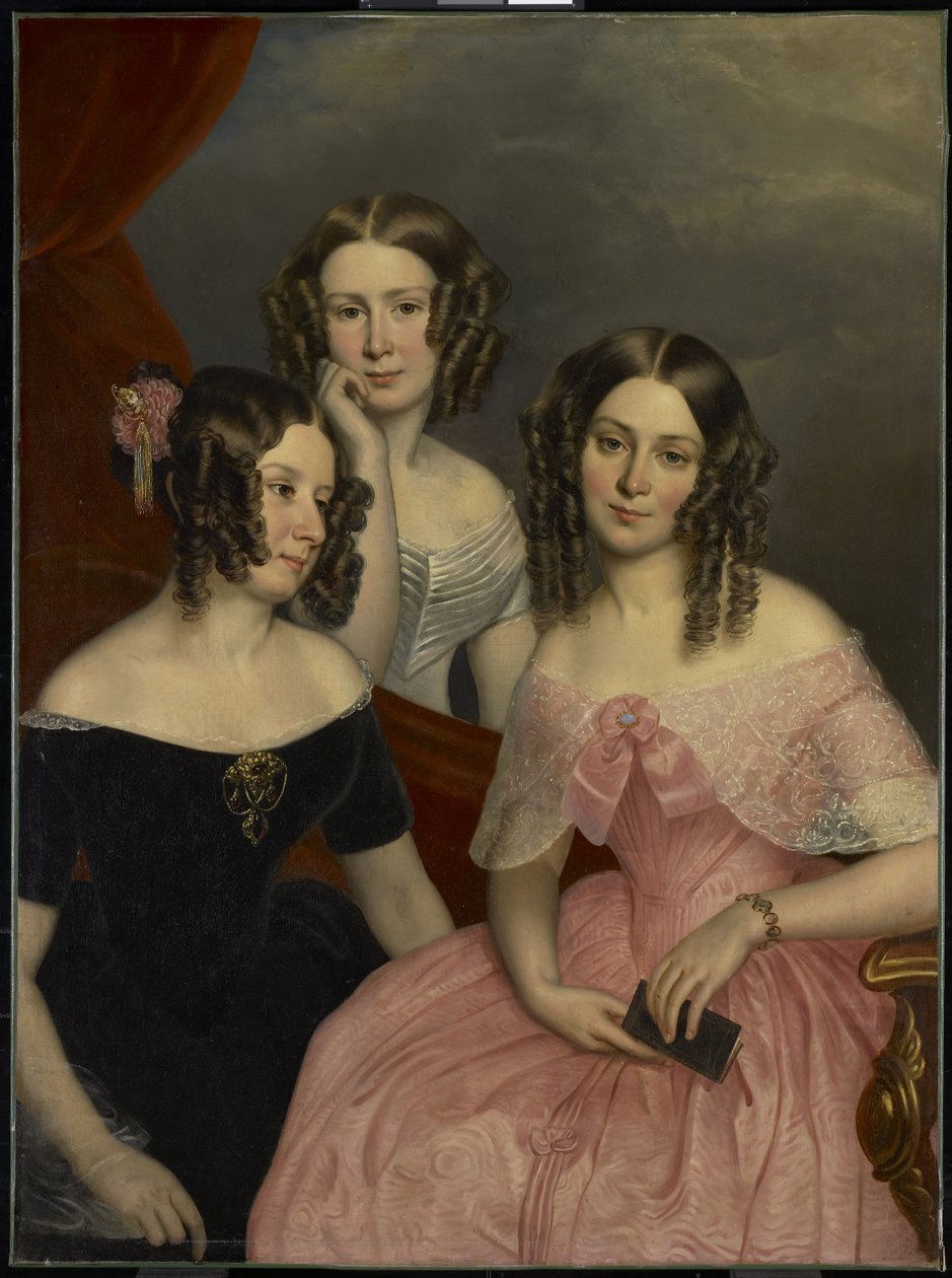 De tre Robinson-søstre, 1846 af George Theodore Berthon