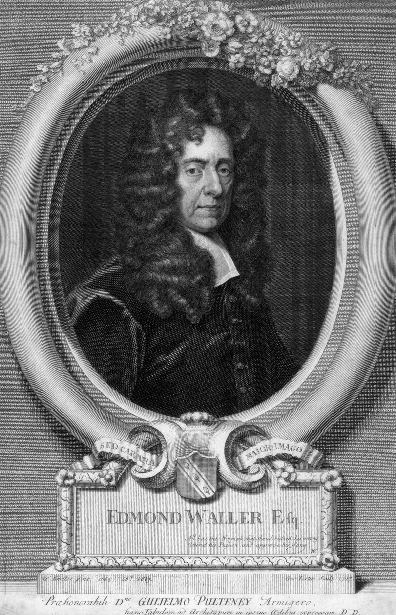 Edmond Waller, engelsk digter fra det 17. århundrede af George Vertue