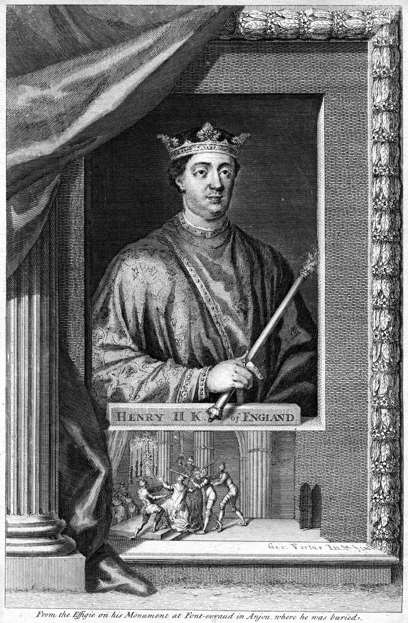 Henrik II, konge af England, 1700-tallet. af George Vertue