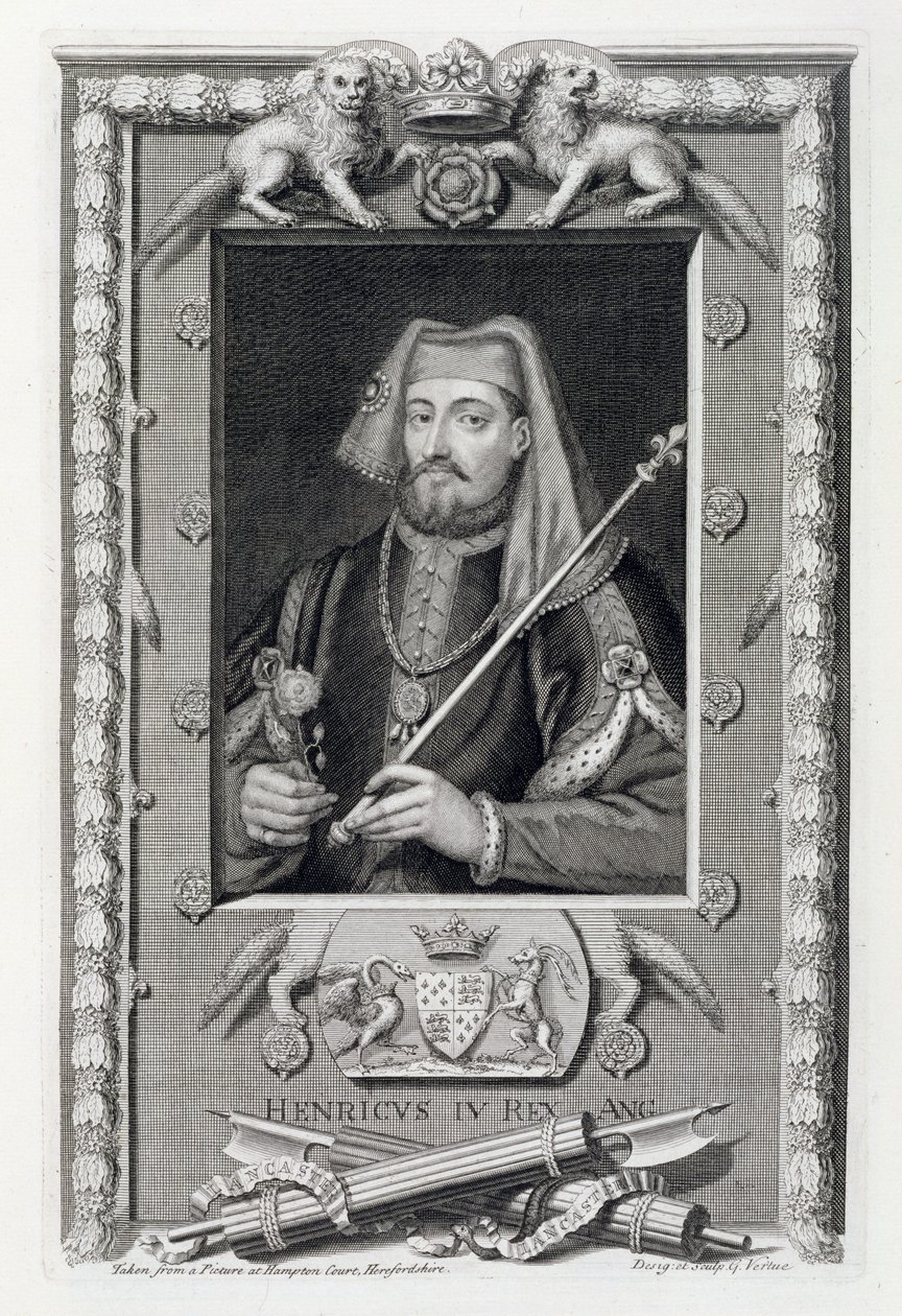 Henry IV (1367-1413), konge af England fra 1399, efter et maleri i Hampton Court, graveret af kunstneren af George Vertue