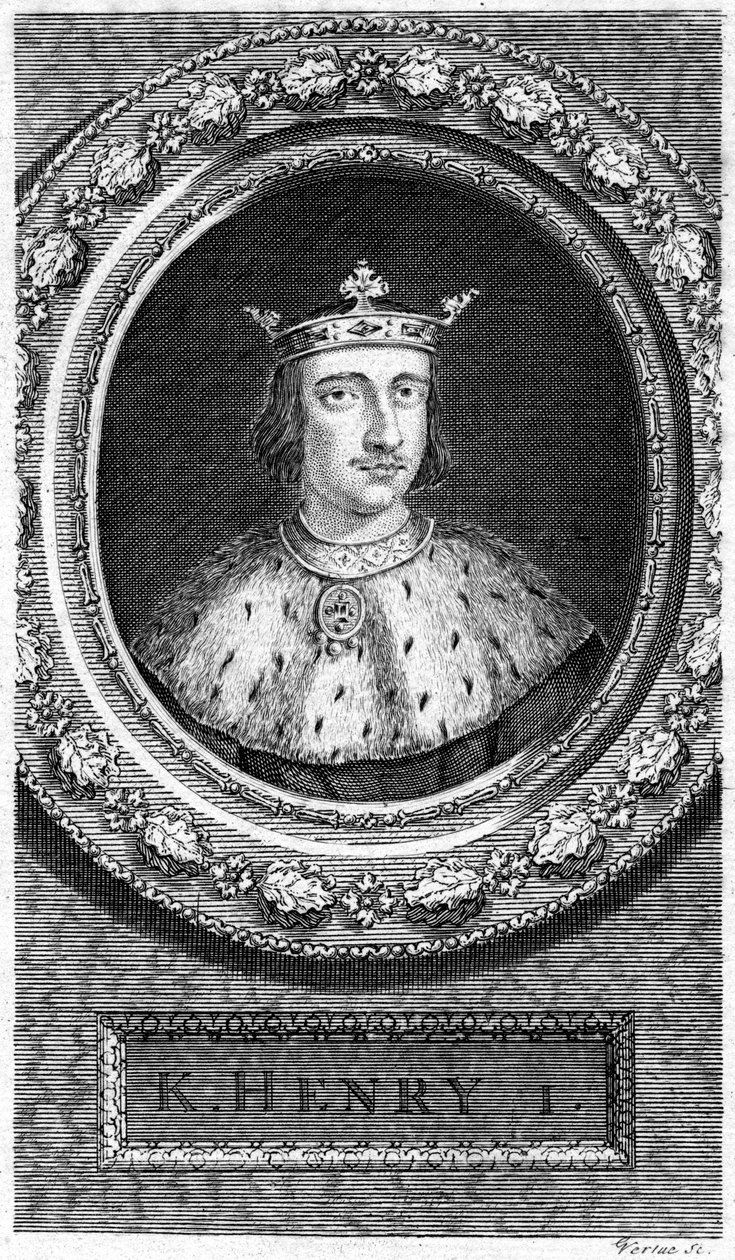 Henrik I, konge af England. af George Vertue