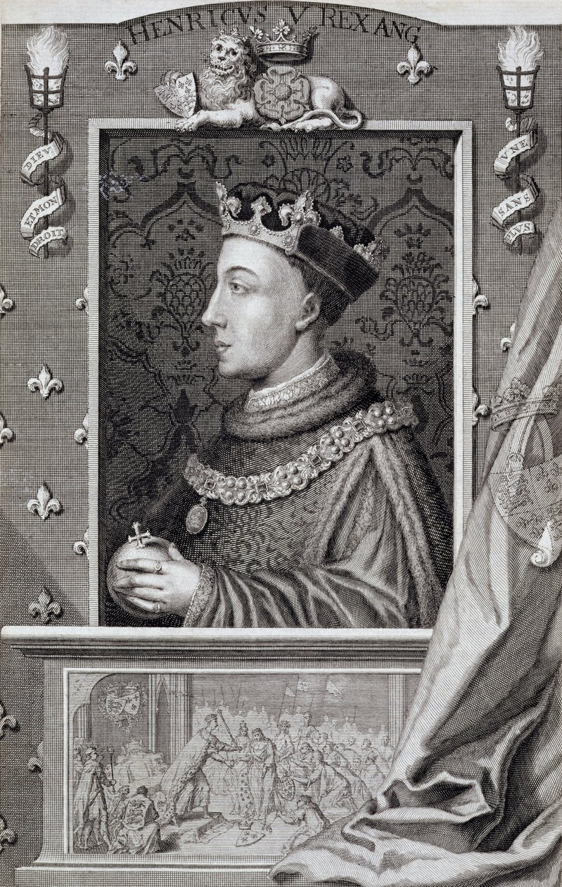Henry V (1387-1422), efter et maleri i Kensington Palace af George Vertue