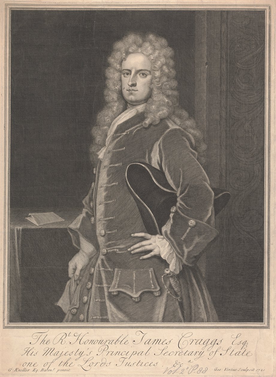James Craggs, den yngre af George Vertue