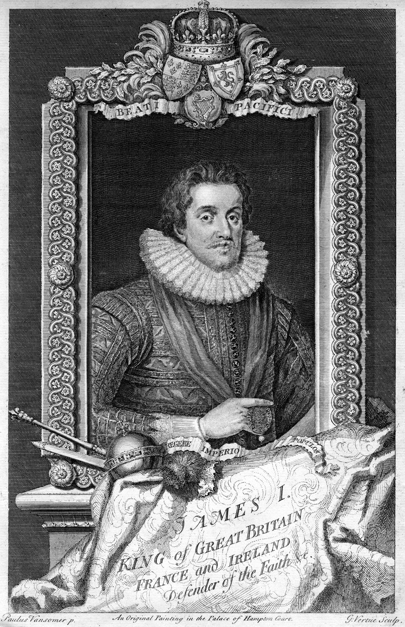 James I af England, 1600-tallet. af George Vertue
