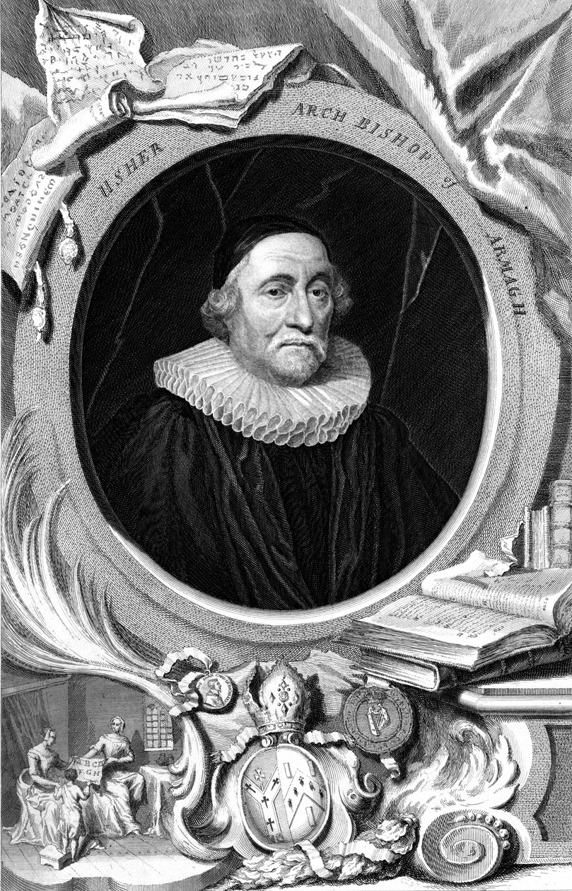 James Ussher, engelsk præst og ærkebiskop af Armagh fra det 17. århundrede, 1700-tallet af George Vertue