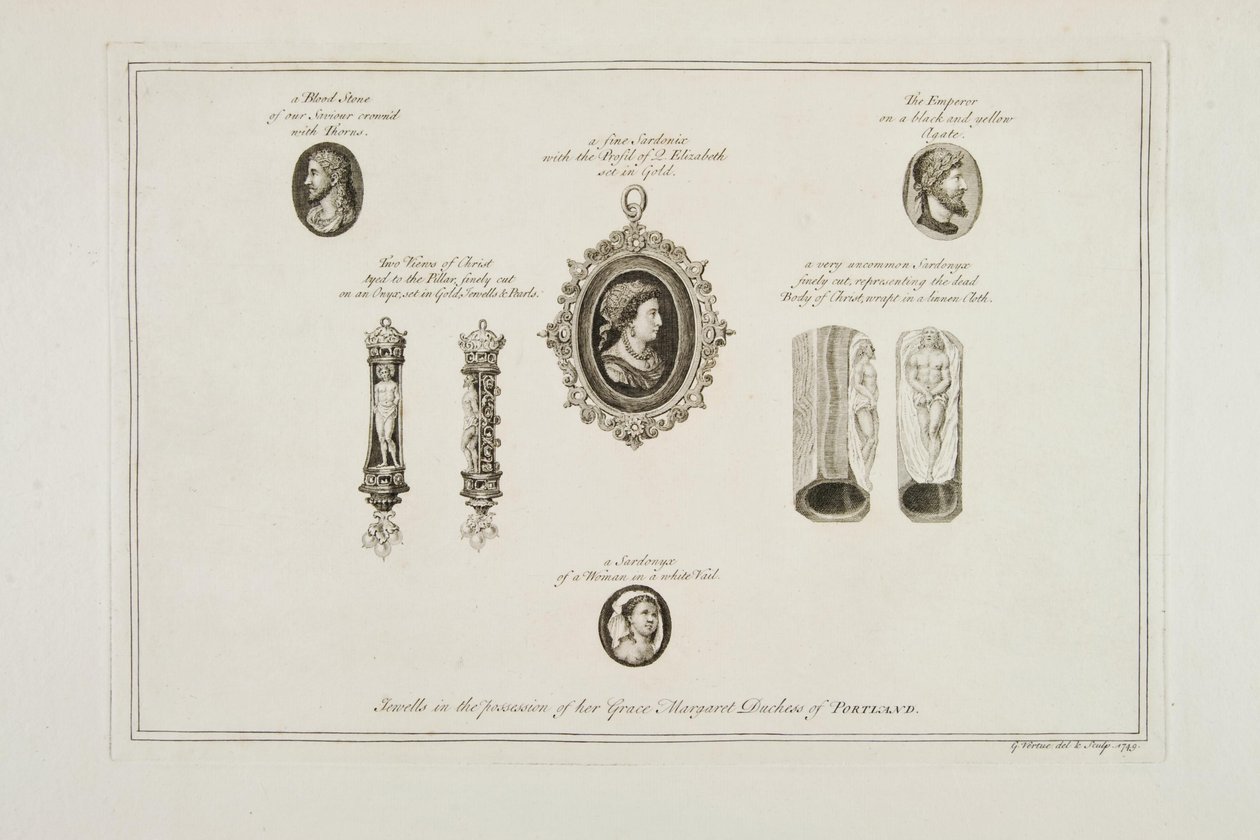 Juveler i besiddelse af Her Grace Margaret Duchess of Portland, 1749 af George Vertue