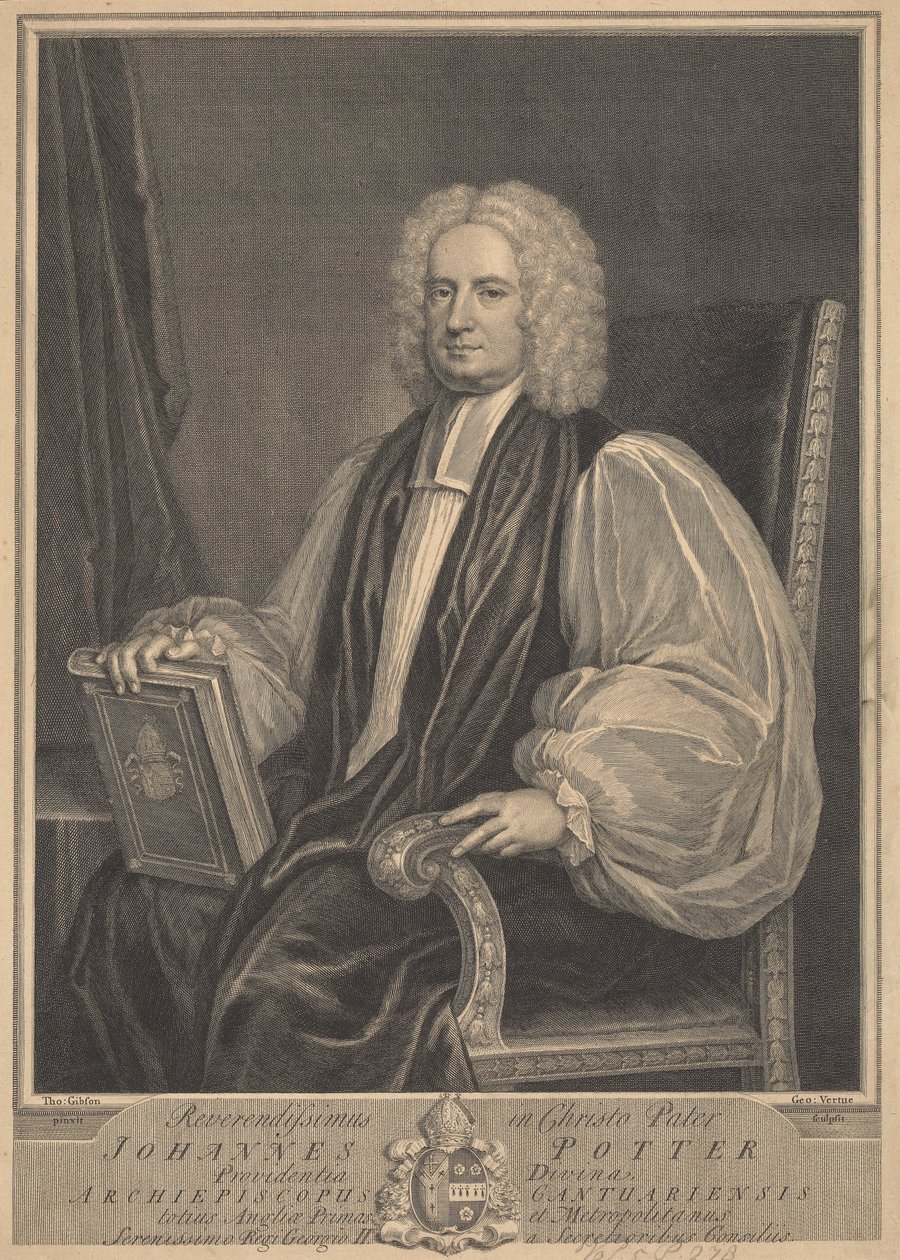 John Potter, ærkebiskop af Canterbury af George Vertue