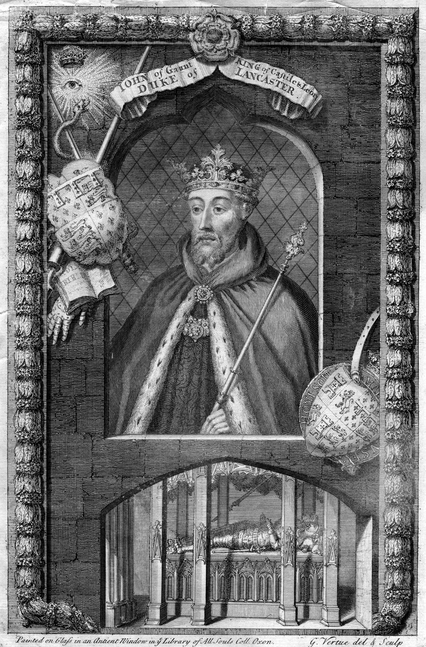 John of Gaunt, 1. hertug af Lancaster, 1700-tallet af George Vertue