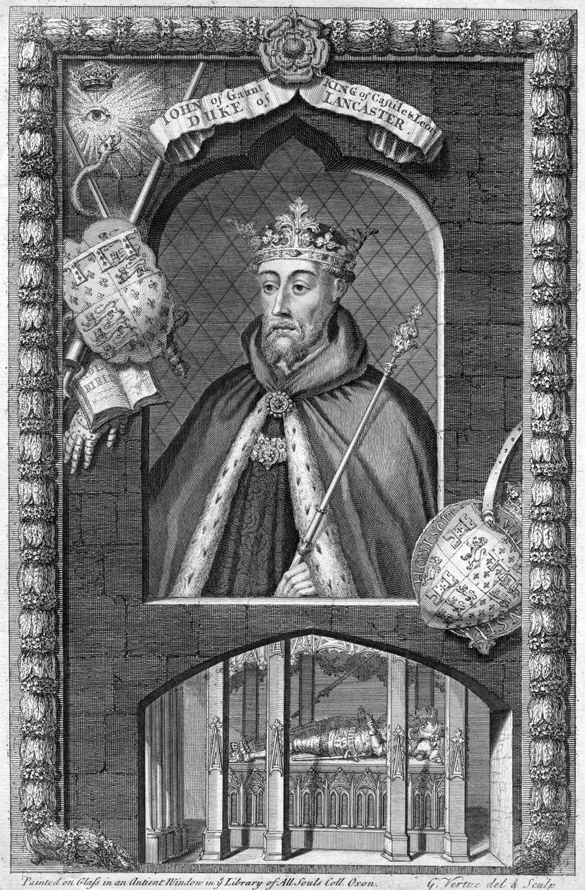 John of Gaunt, 1. hertug af Lancaster, 1700-tallet. af George Vertue