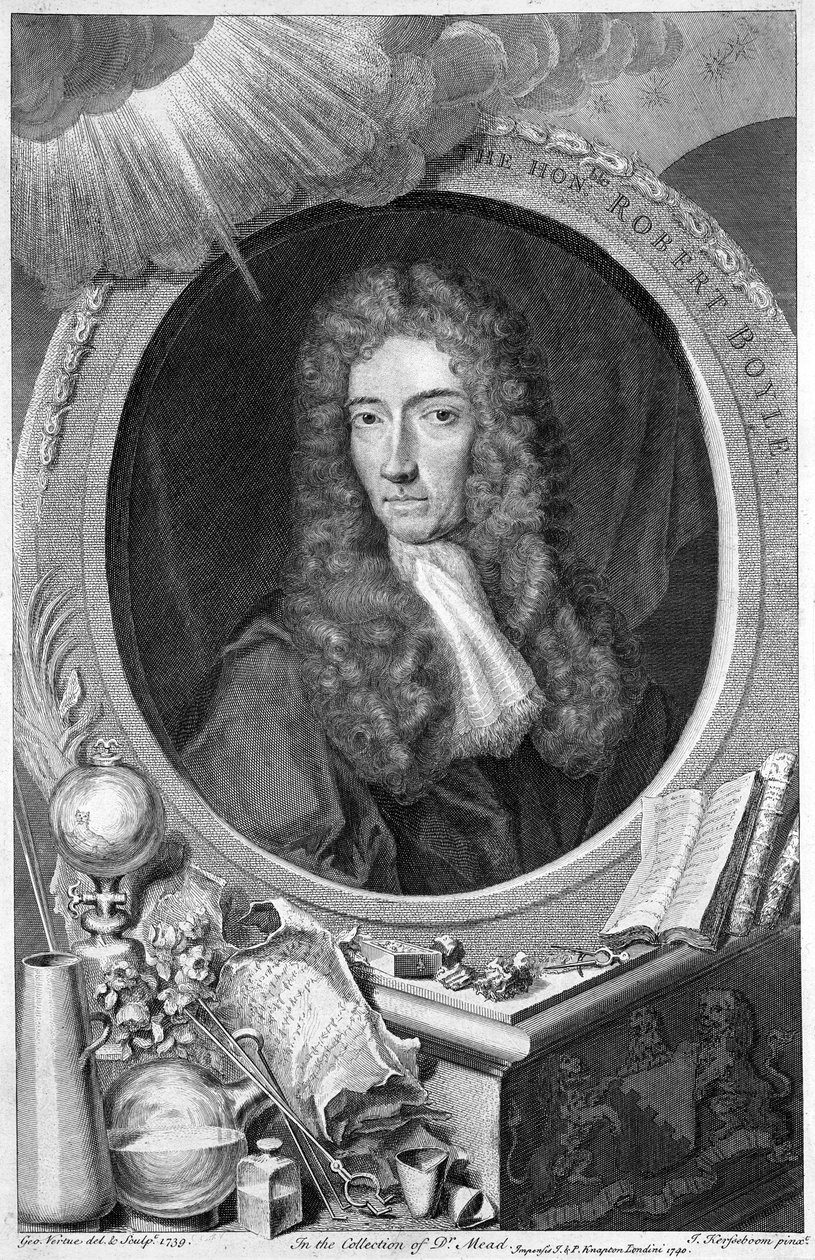 Robert Boyle, irsk kemiker og fysiker fra det 17. århundrede, 1739. af George Vertue
