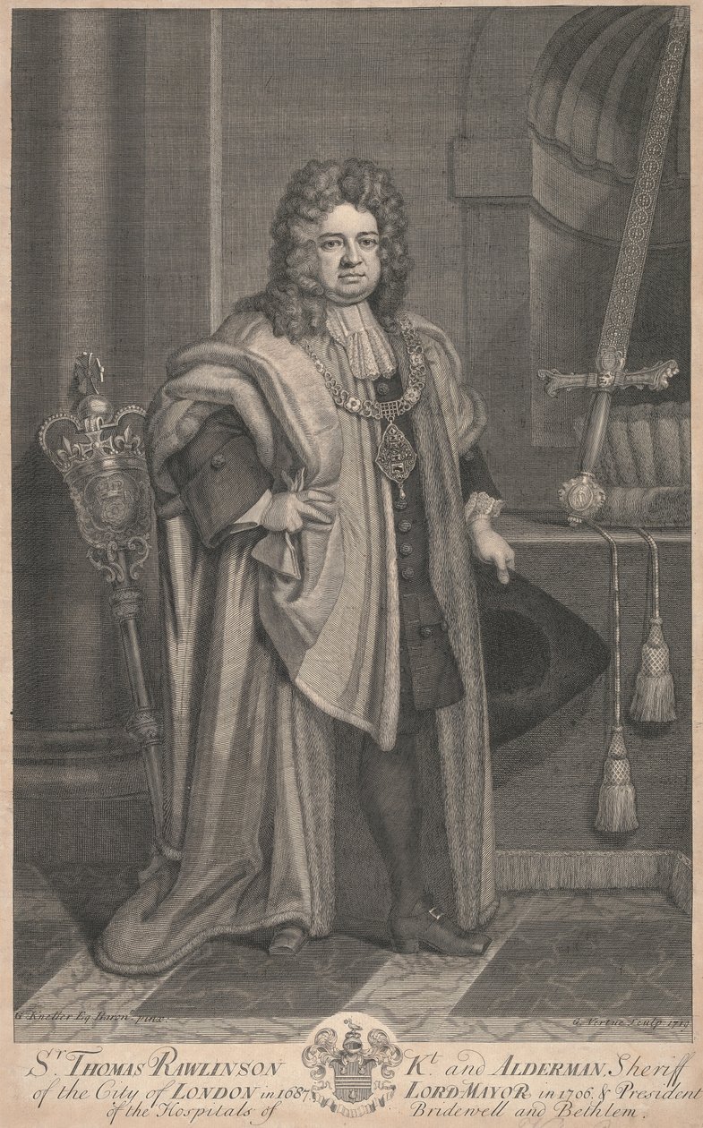 Sir Thomas Rawlinson af George Vertue
