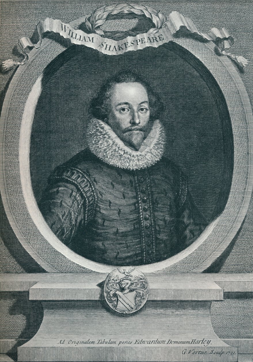 William Shakespeare 1564-1616, engelsk digter og dramatiker, 1721, 1913 af George Vertue