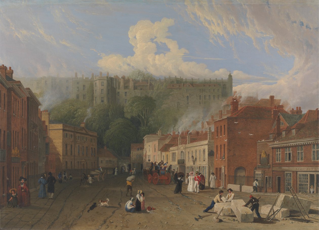 Udsigt over Thames Street, Windsor af George Vincent