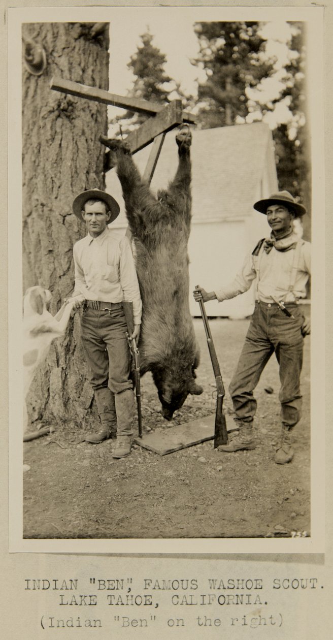 Indisk "Ben", berømt Washoe Scout. Lake Tahoe, Californien af George W. Ingalls