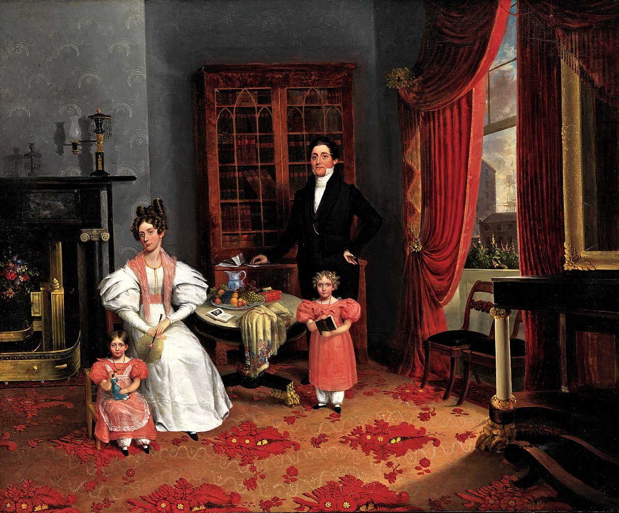 Familien til John Q. Aymar, ca. 1833. af George W Twibill