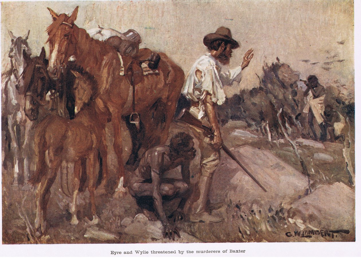 Eyre og Wylie truede af George Washington Lambert