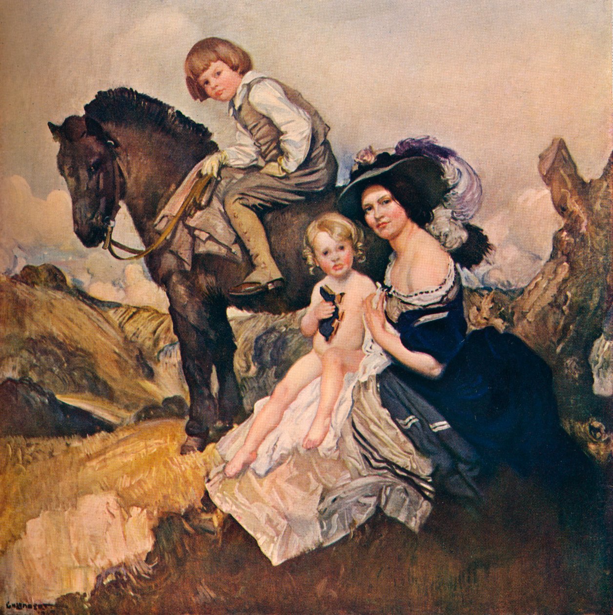 Portrætgruppe, 1908 af George Washington Lambert
