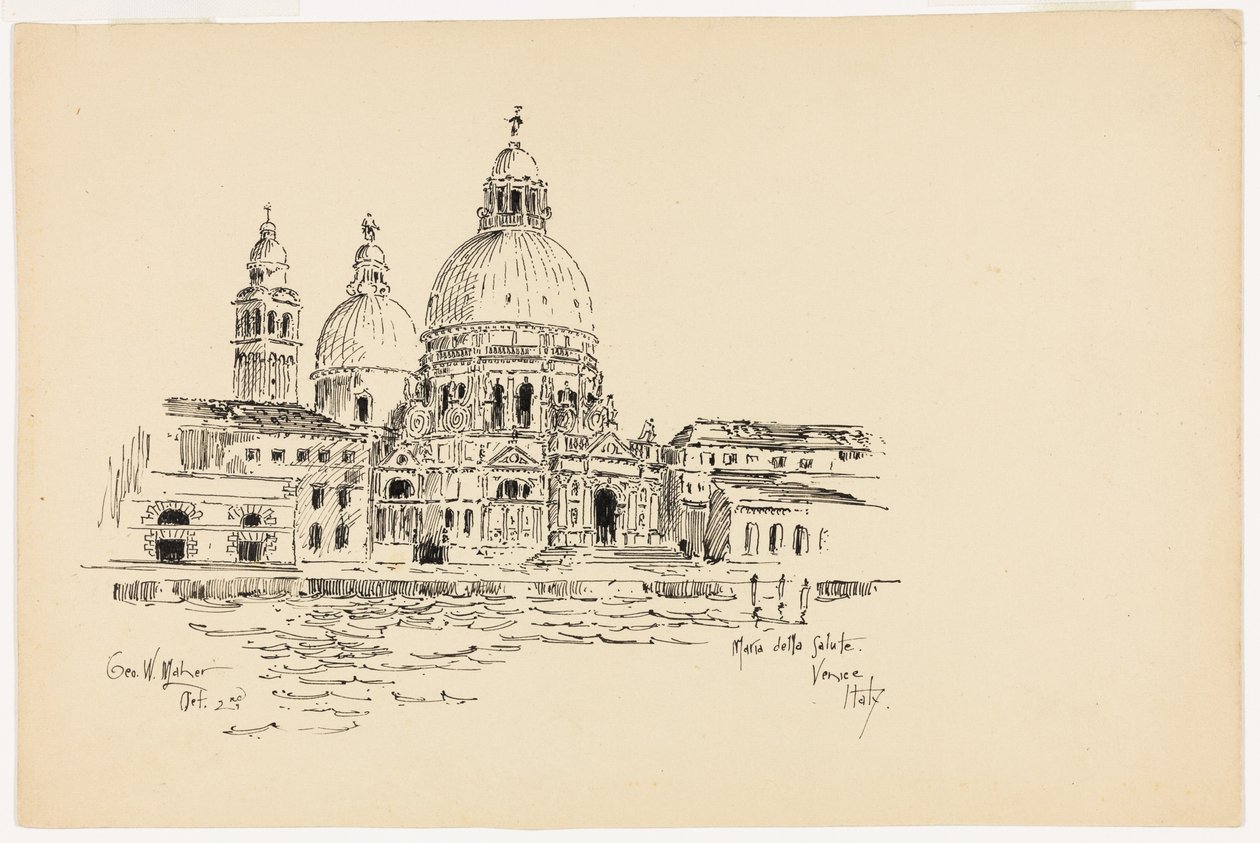 Sta. Maria della Salute, Venedig, Italien, Rejseskitse af George Washington Maher