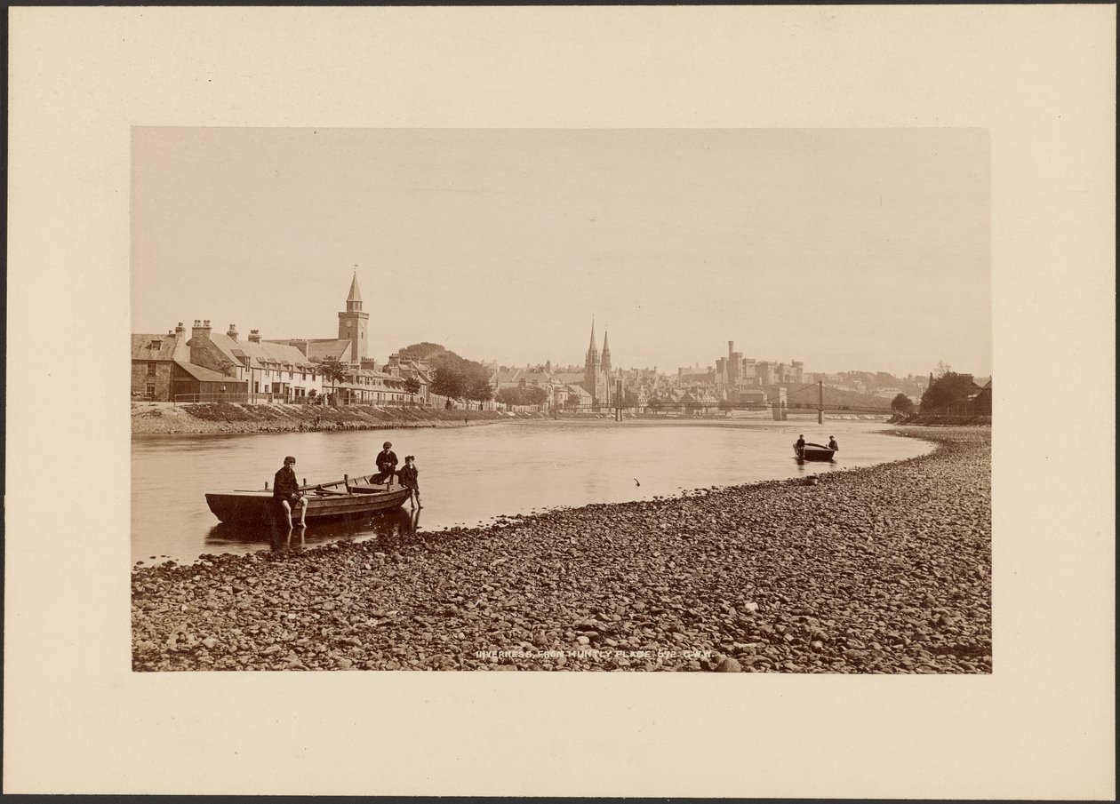 Inverness, set fra Huntly Place af George Washington Wilson