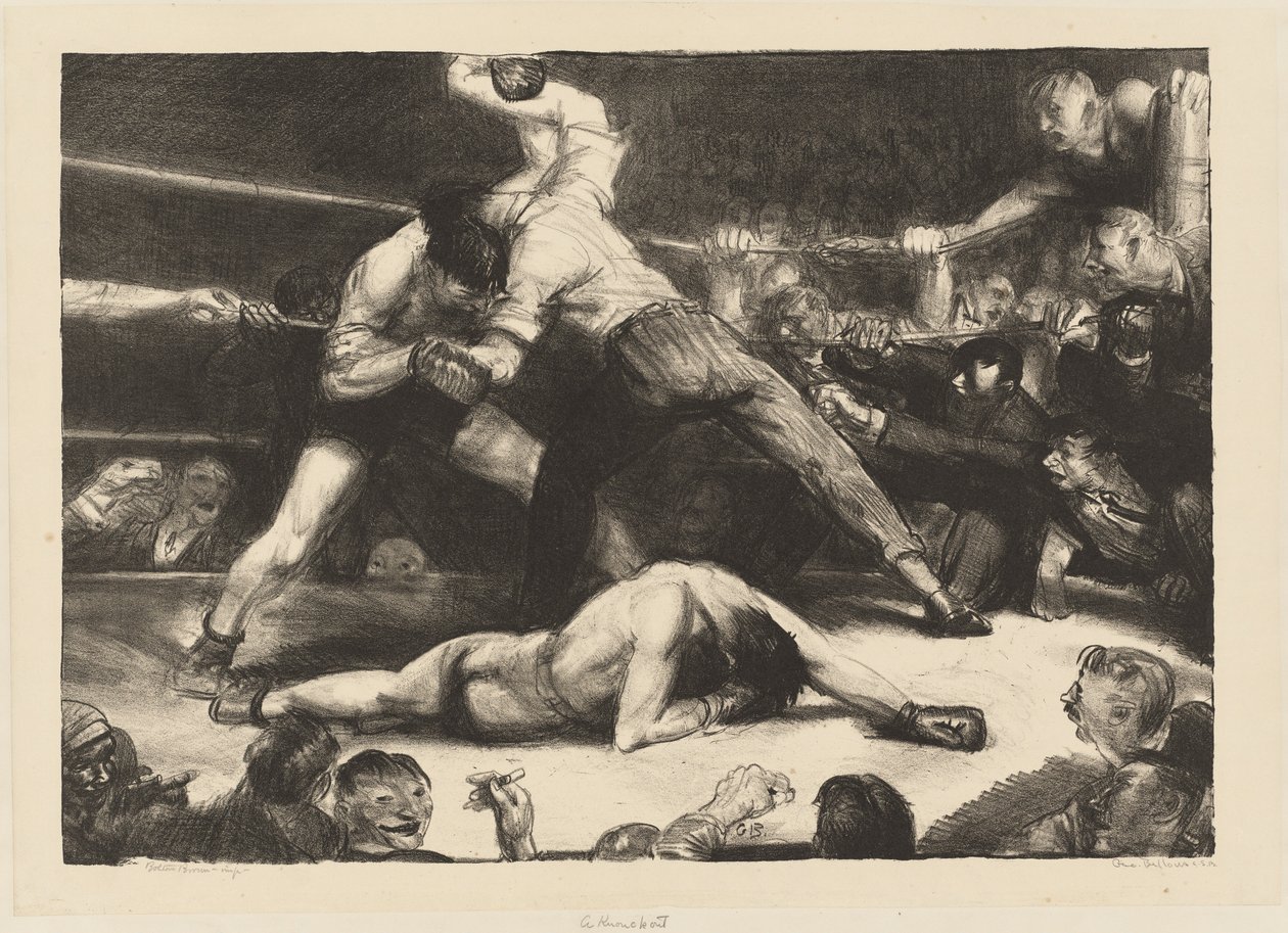 En knockout, 1921. af George Wesley Bellows