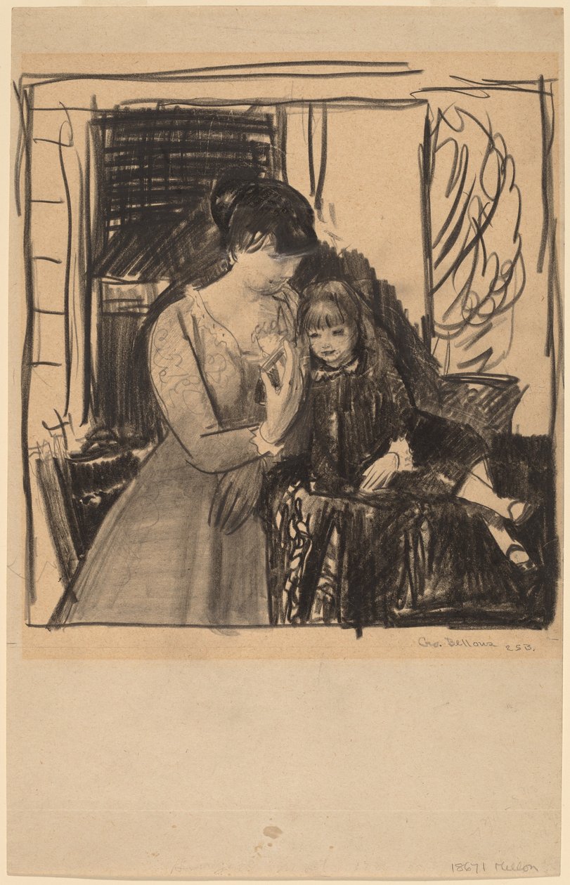 Anne og hendes mor, 1917. af George Wesley Bellows