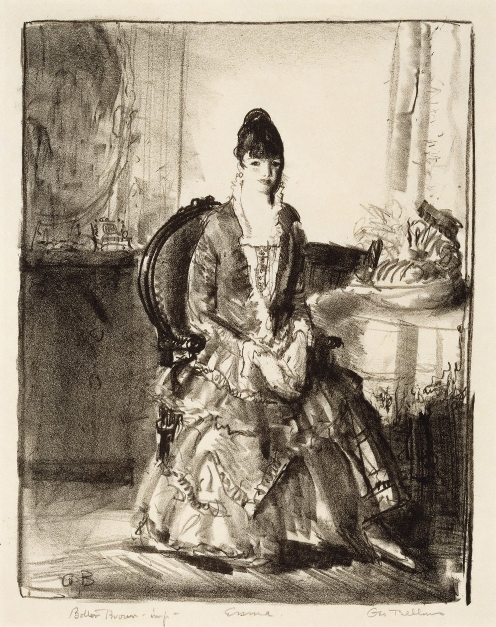 Arrangement, Emma i et værelse af George Wesley Bellows