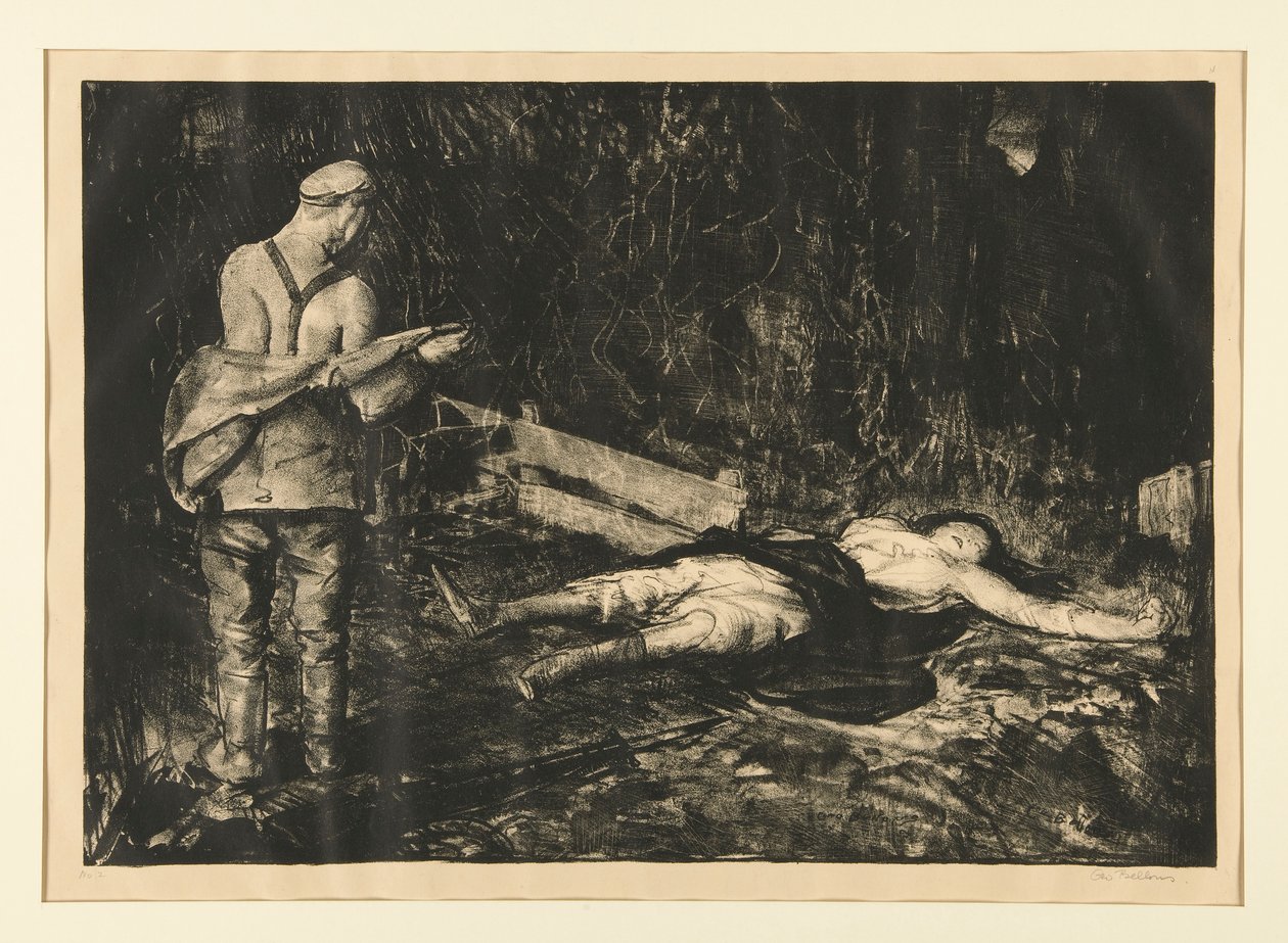 Belgian Farmyard fra War Series af George Wesley Bellows