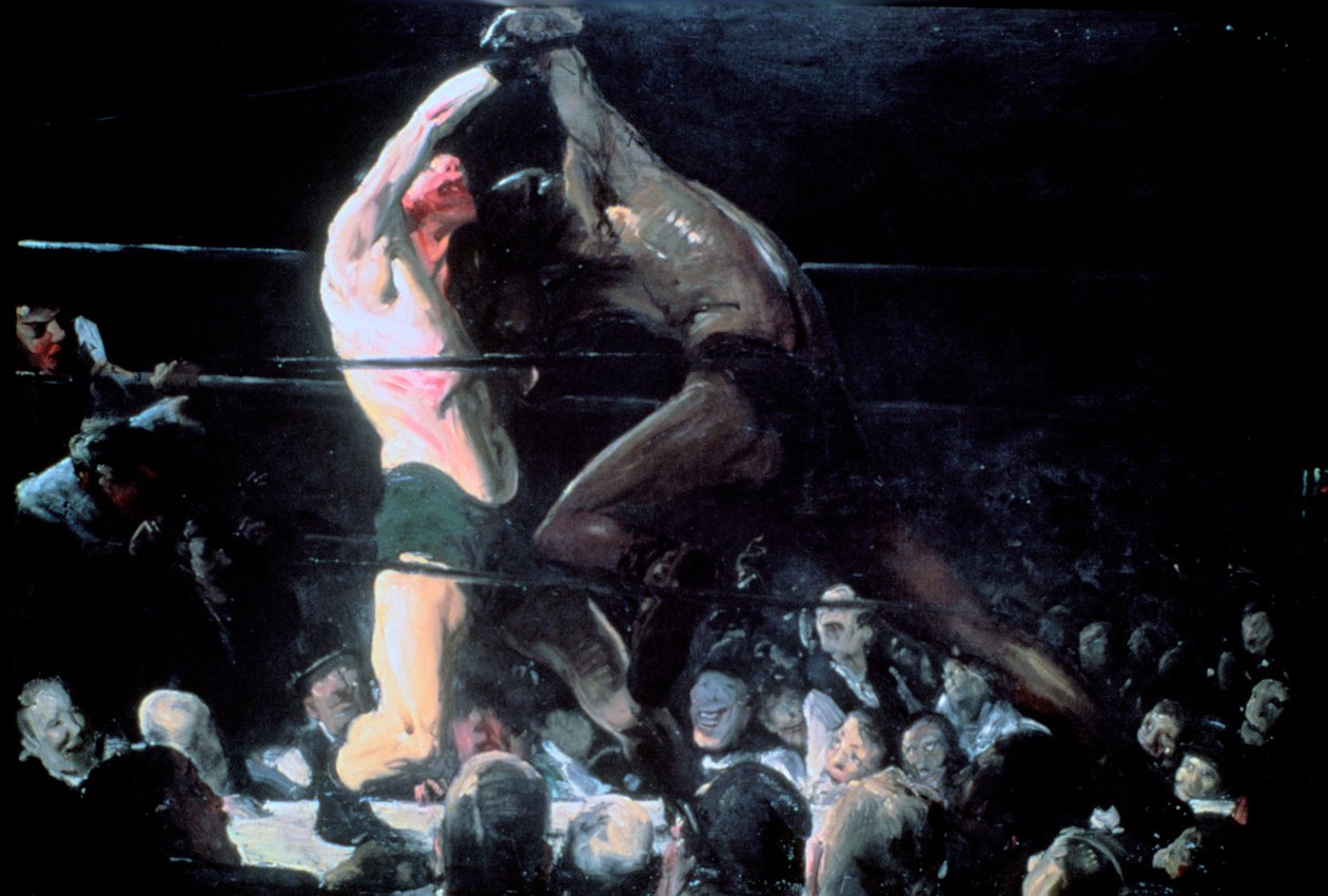 Begge medlemmer af denne klub, 1909 af George Wesley Bellows