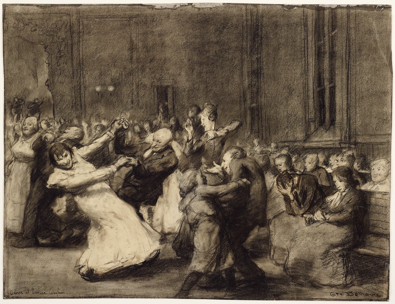 Dans på sindssygehus af George Wesley Bellows