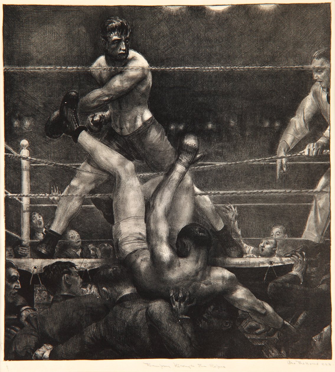Dempsey Through the Ropes, 1923-24 af George Wesley Bellows