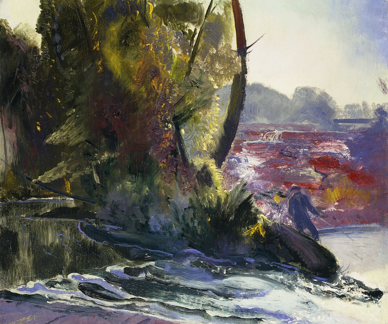 Fisherman and Stream, 1920 af George Wesley Bellows