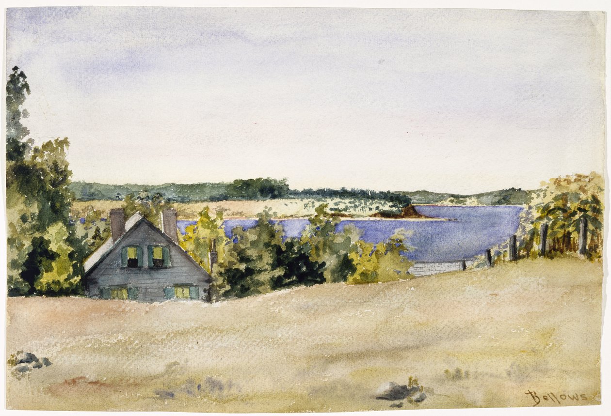 Gardiners Bay fra Sag Harbor, 1899 (akvarel på papir) af George Wesley Bellows