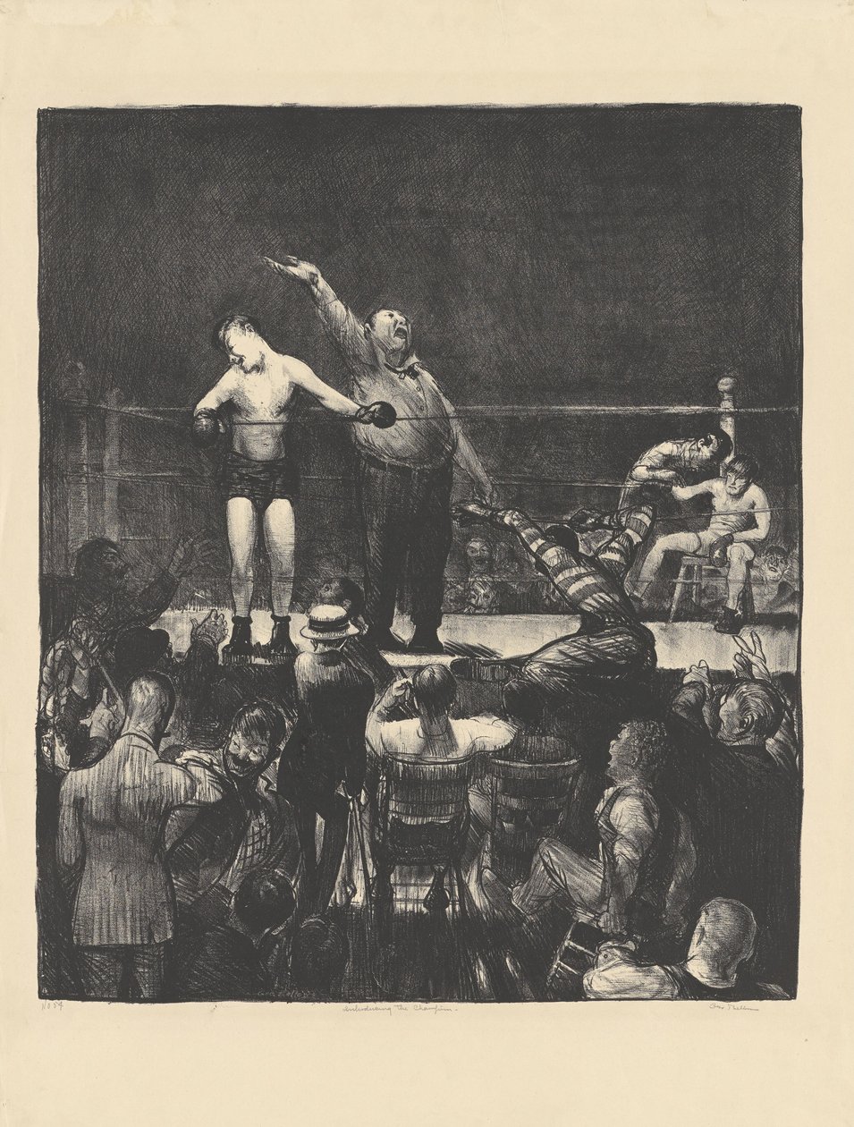 Introduktion af mesteren, 1916. af George Wesley Bellows