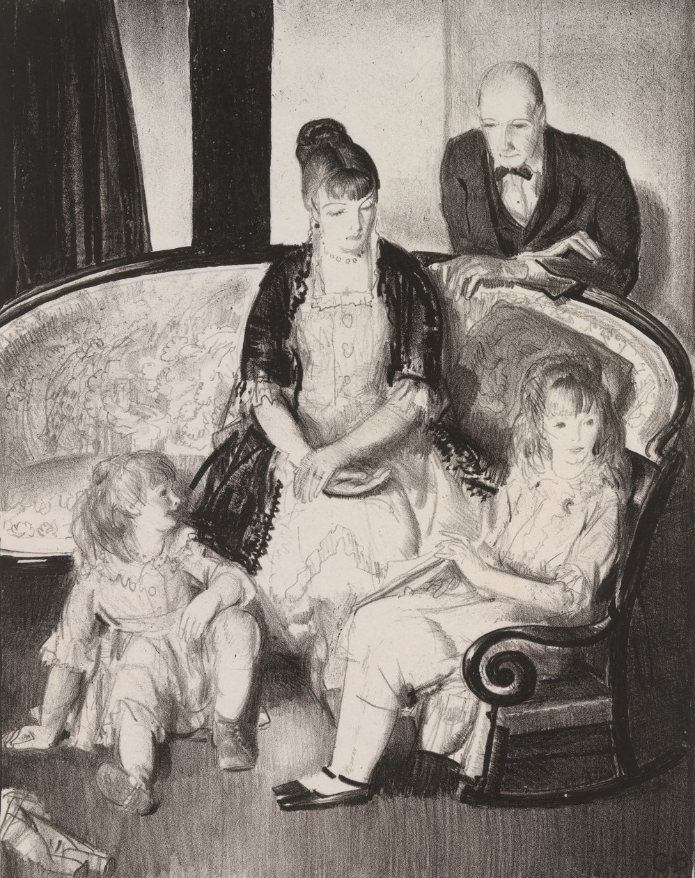 Min familie, anden sten af George Wesley Bellows