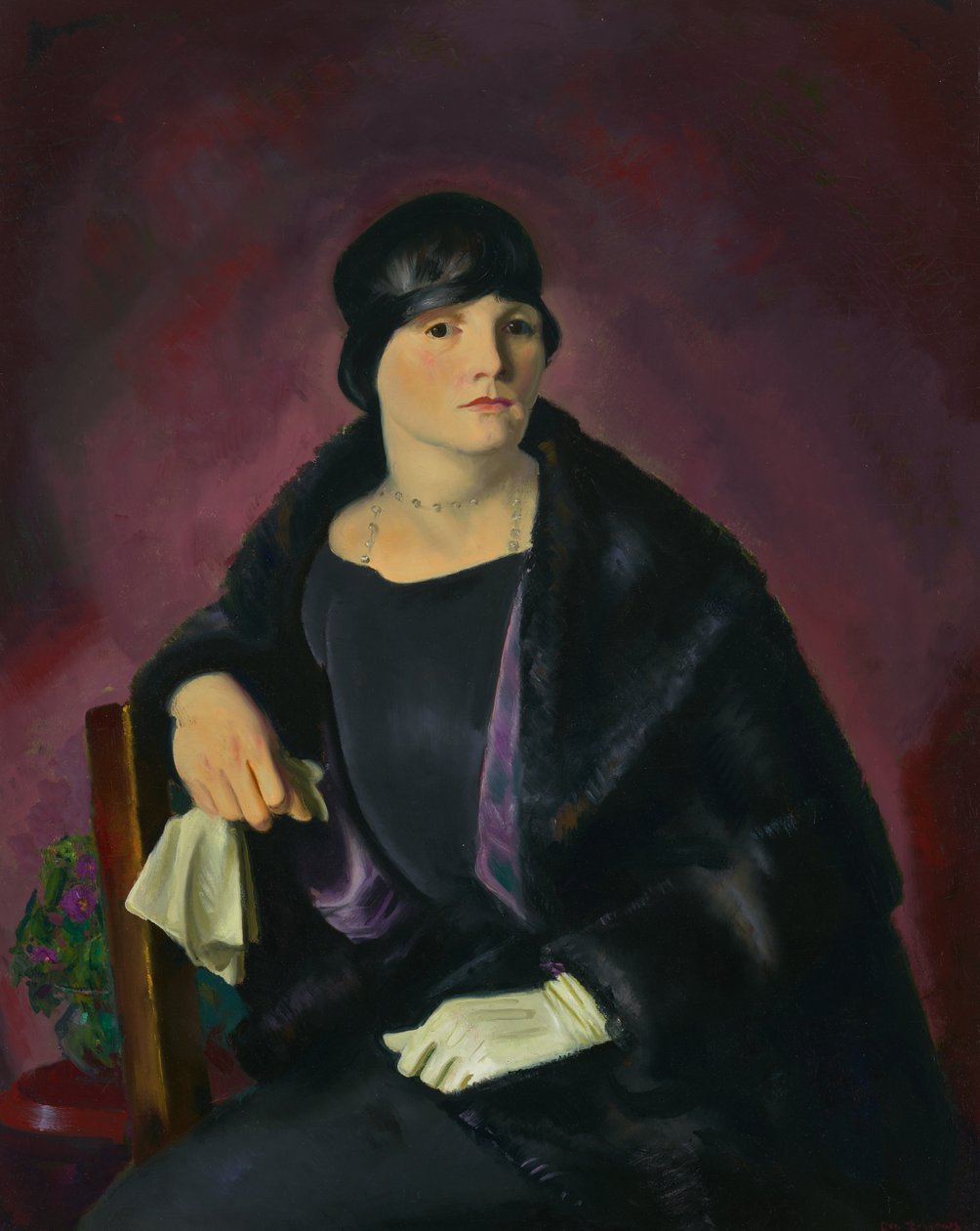 Portræt af fru Walter Richter (olie på lærred) af George Wesley Bellows