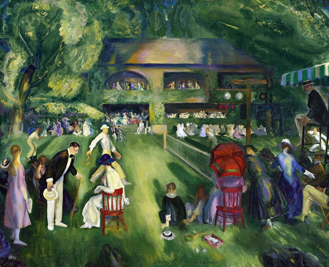 Realisme: Tennis i Newport par Bellows, George (1882-1925) af George Wesley Bellows