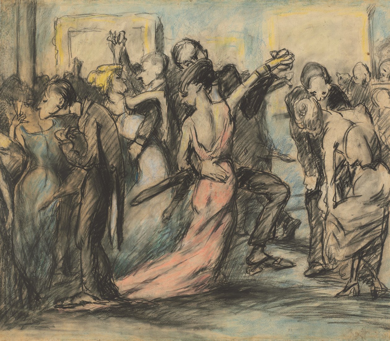 Society Ball [verso], ca. 1907. af George Wesley Bellows