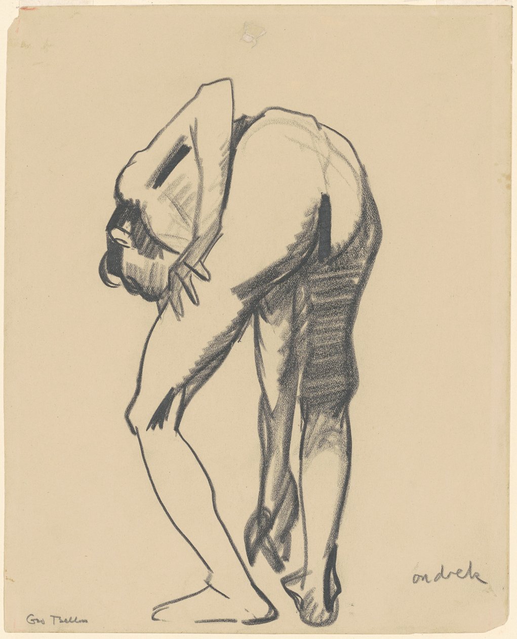 Studie til Riverfront nr. 1, ca. 1915. af George Wesley Bellows