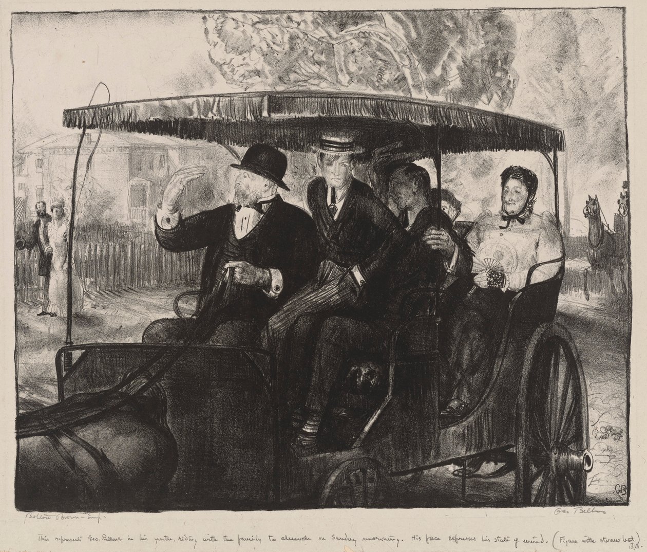 Søndag, gå i kirke: Erindringer om en søndag morgen i Columbus, Ohio, 1897 af George Wesley Bellows