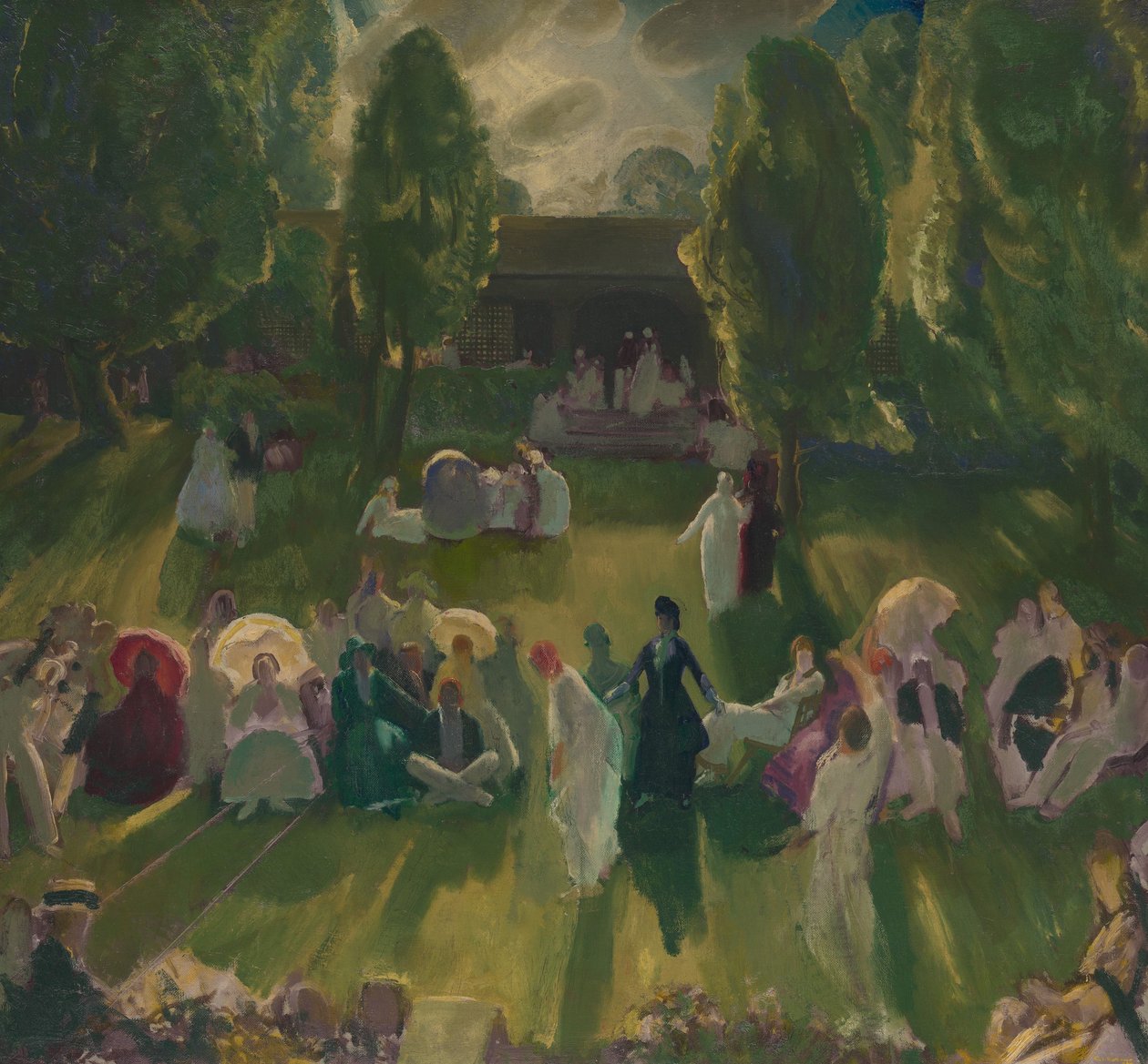 Tennis i Newport, 1919 af George Wesley Bellows