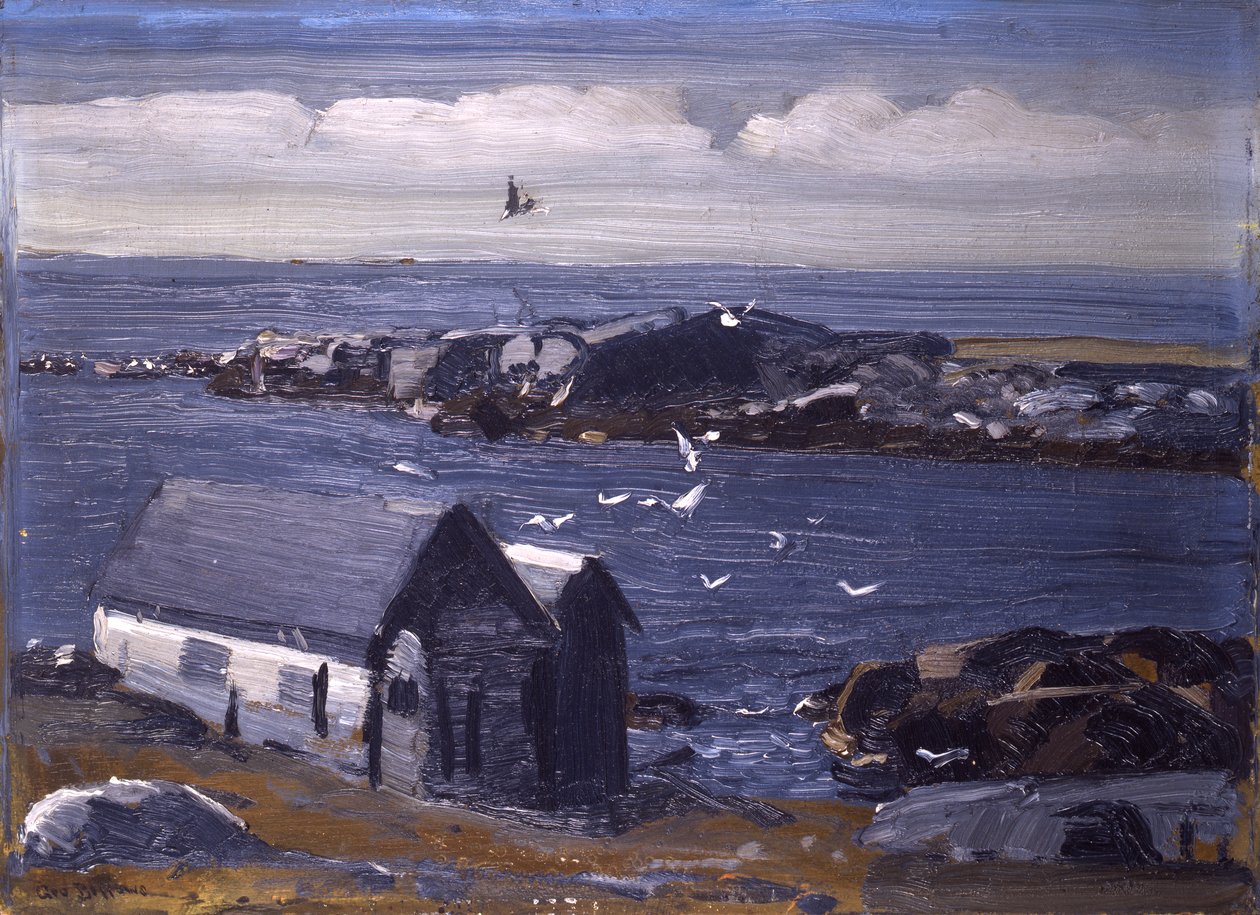 Mågerne, Monhegan, ca. 1913 af George Wesley Bellows