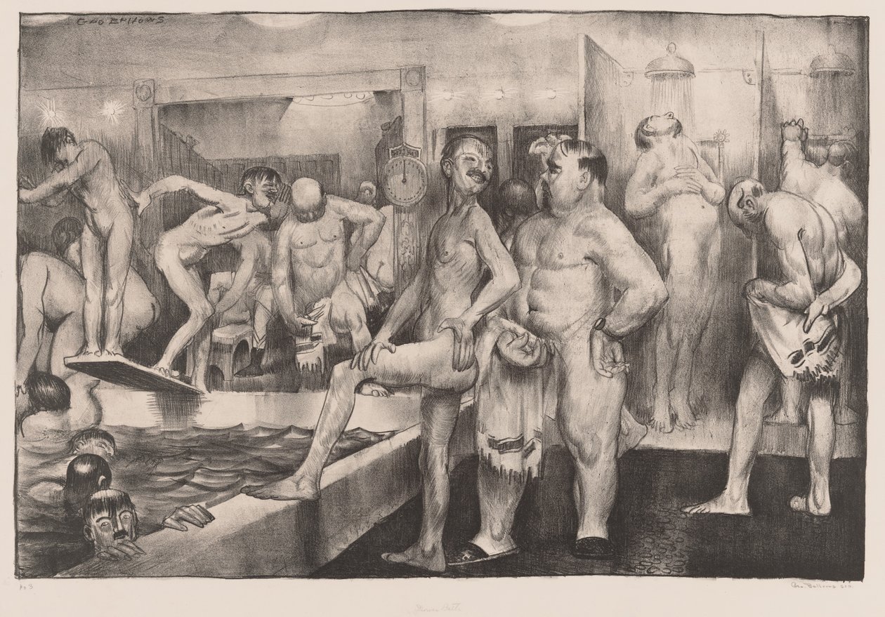Brusebadet, 1917. af George Wesley Bellows