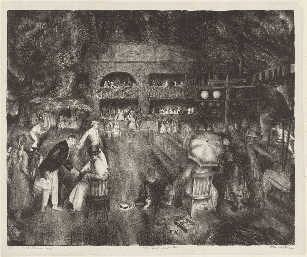 Turneringen, 1920. af George Wesley Bellows