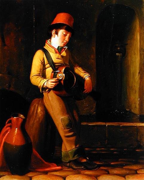 Savoyard-musiker, ca. 1836 (olie på panel) af George Whiting Flagg
