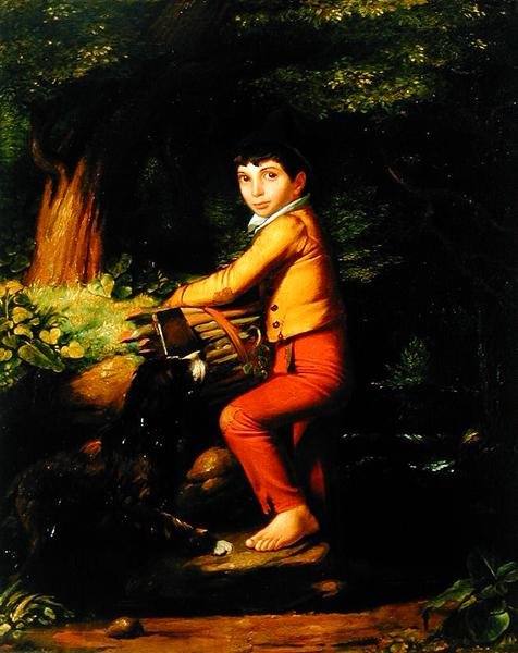 Træhuggeren, ca. 1835 (olie på lærred) af George Whiting Flagg