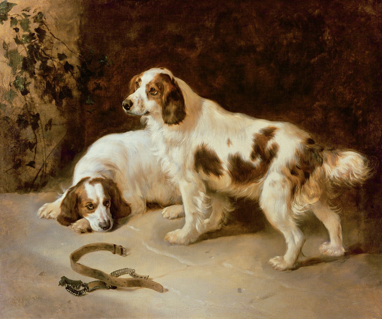 Brittany Spaniels af George Wiliam Horlor
